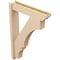Ekena Millwork 6-in W x 28-in D x 40-in H Balboa Slat Rough Cedar Woodgrain TimberThane Outlooker, Primed Tan OUTUR060X28X40BOA24RCPR - alternate 5